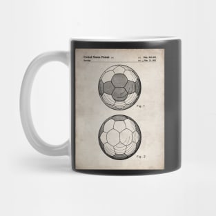 Soccer Ball Patent - Football Fan Bedroom Office Art - Antique Mug